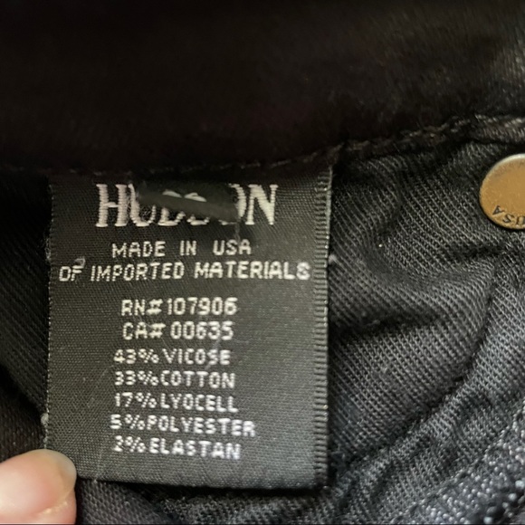 Hudson Women's Size 26 Love Mid Rise Bootcut Black Denim Jeans Style# WM109TEN - Picture 13 of 14